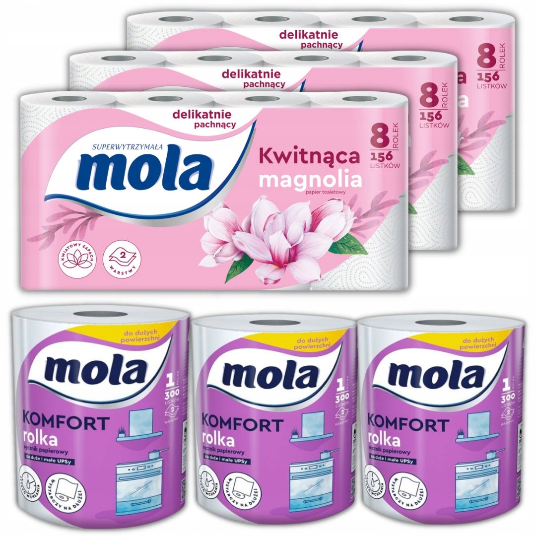

Papier toaletowy i ręcznik papierowy Mola Pakiet