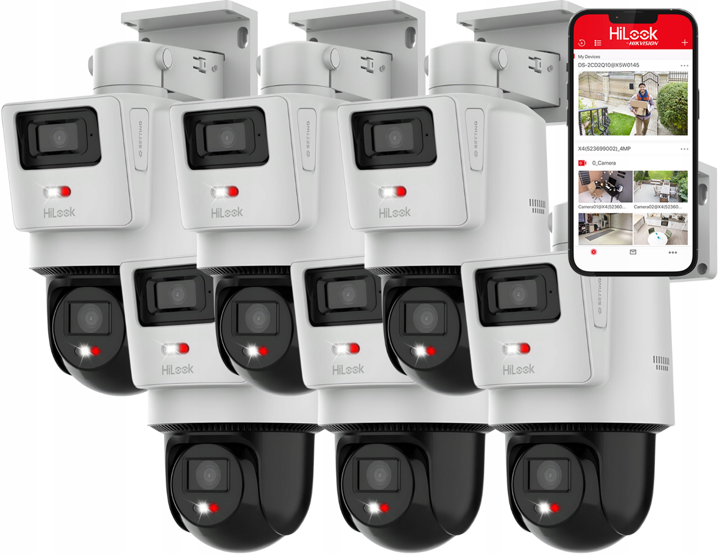 Otočná kamera x6 Ip 8MPx (4MP+4MP) TandemVu PTZ-D4 HiLook od spoločnosti Hikvision