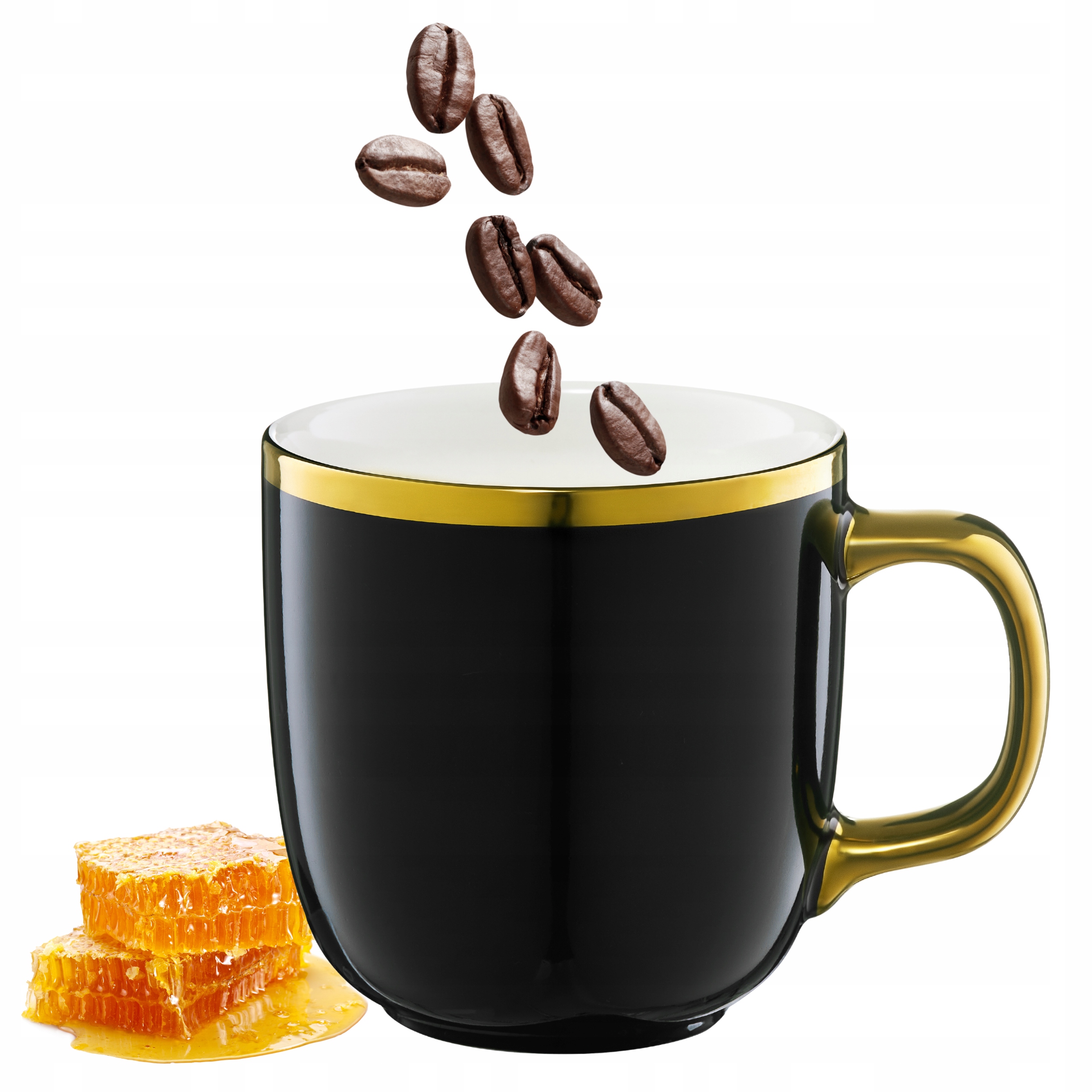 Kubek porcelanowy czarny 330 ml ROYAL AMBITION