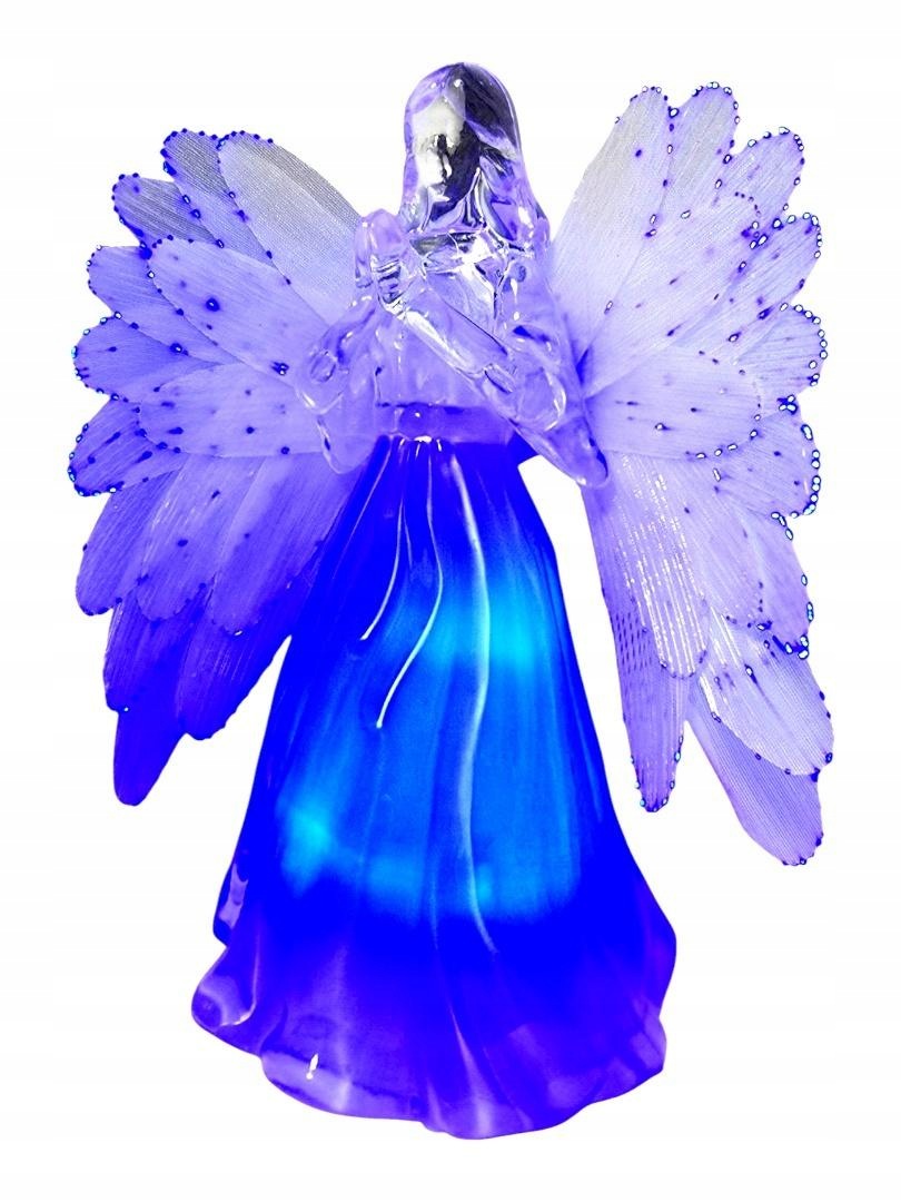 Art Sacrum Figúrka Anjel modliaci sa Led 13 cm, svietiace krídla