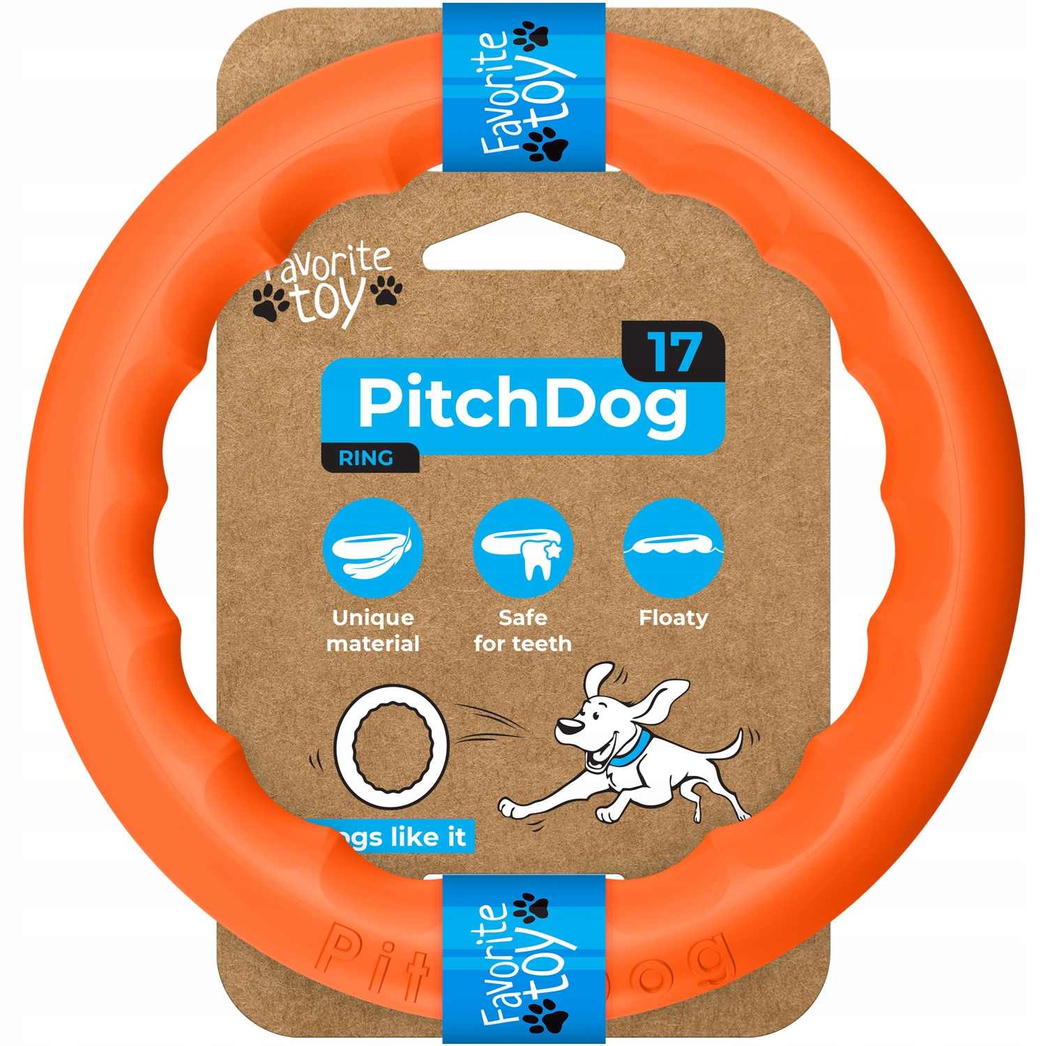

PitchDog obrecz dla psa, 17 cm, Pomarańczowy