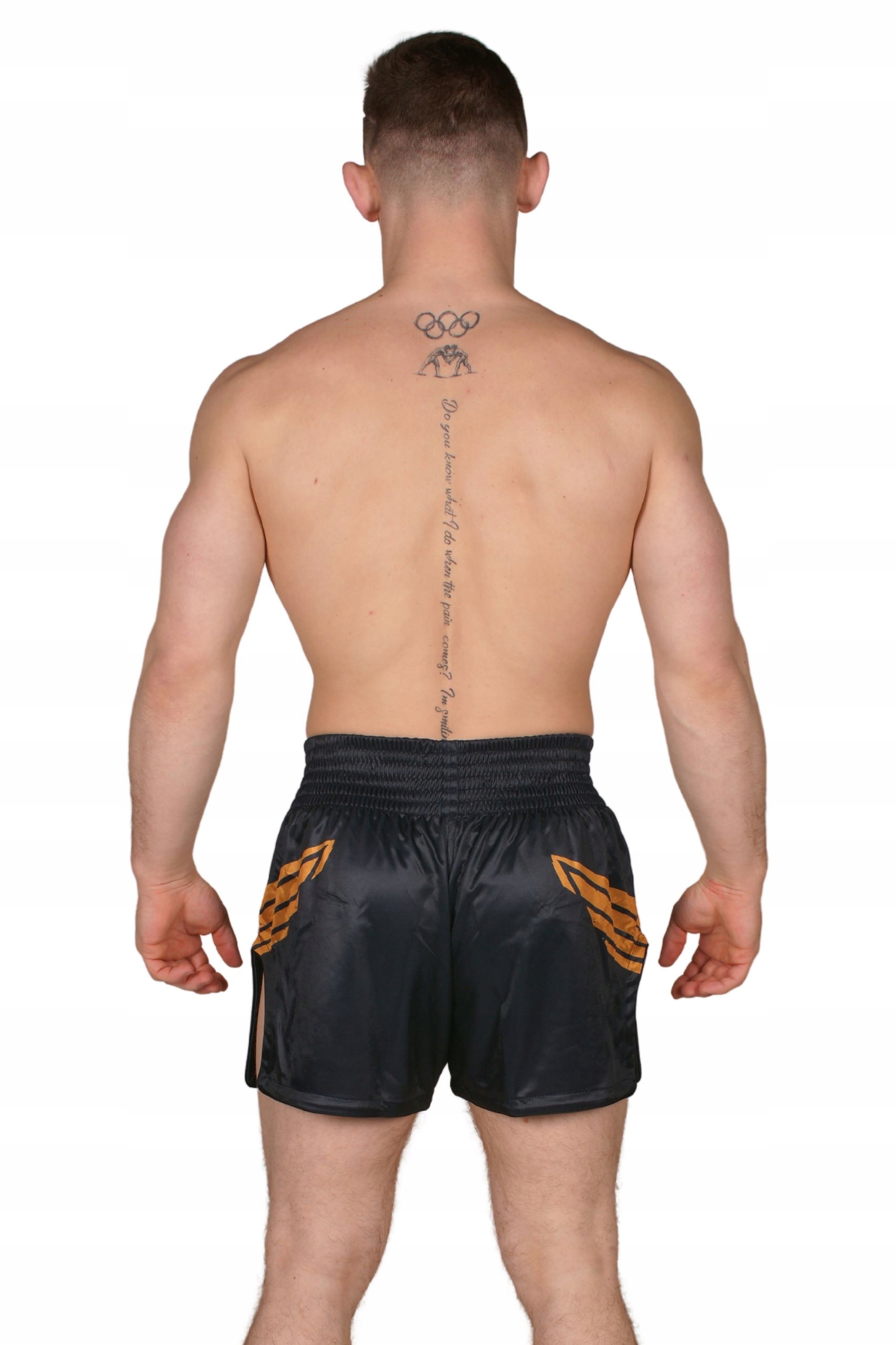 BELTOR SPODENKI TRENINGOWE MUAY THAI 02 ROZMIAR M CZARNE SPORTOWE Rozmiar M