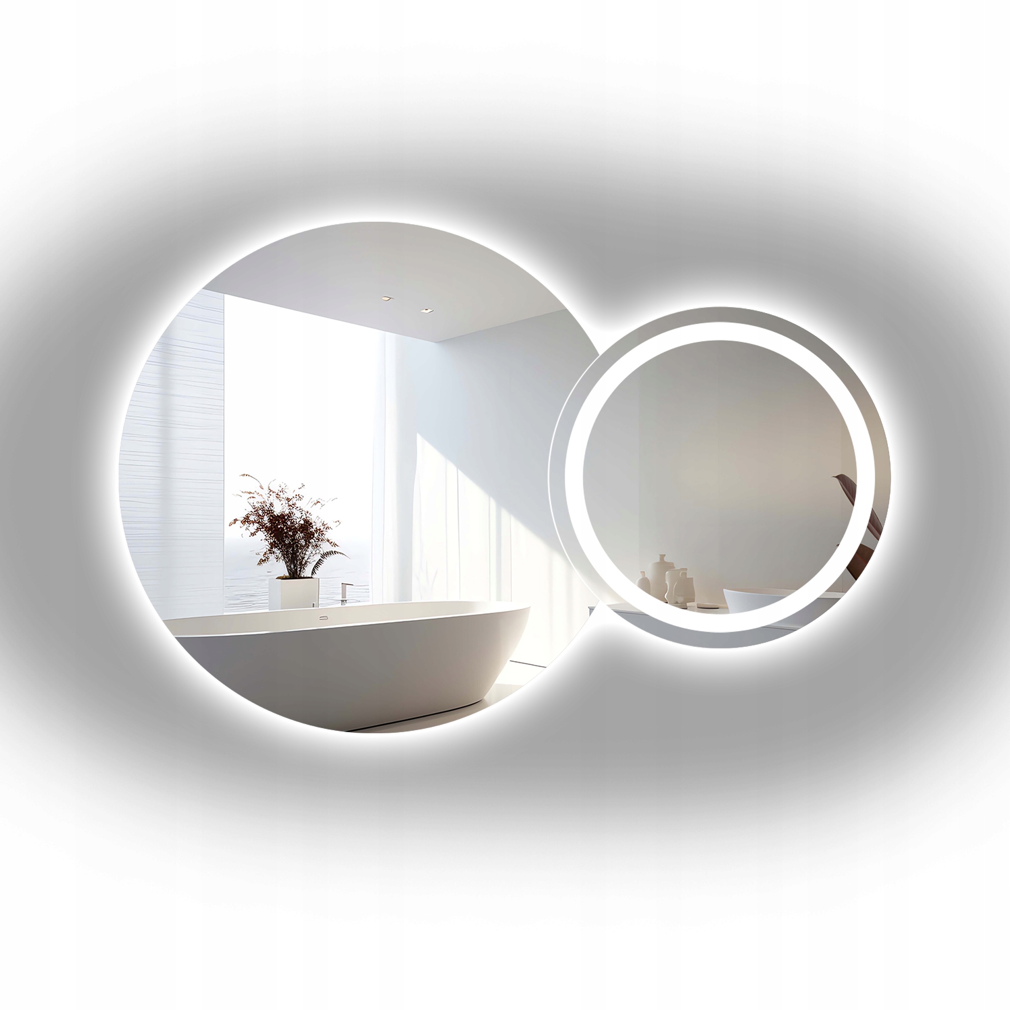 Sada Led zrcadel Asteria s pískováním (2ks) FI60 FI80