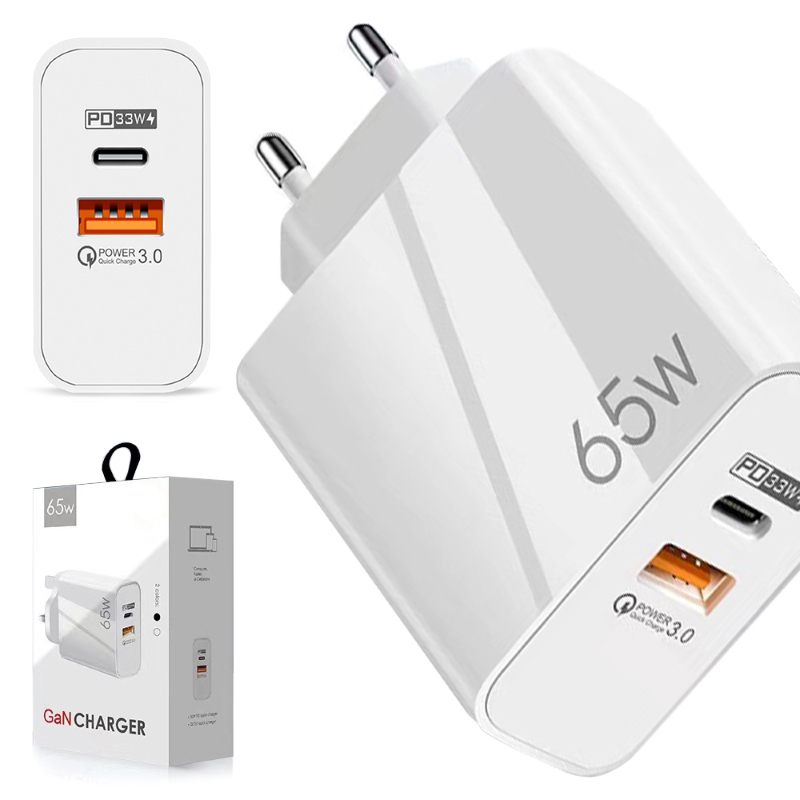 

Szybka Ładowarka Sieciowa 65W GaN Usb Usb-c Qc Pd