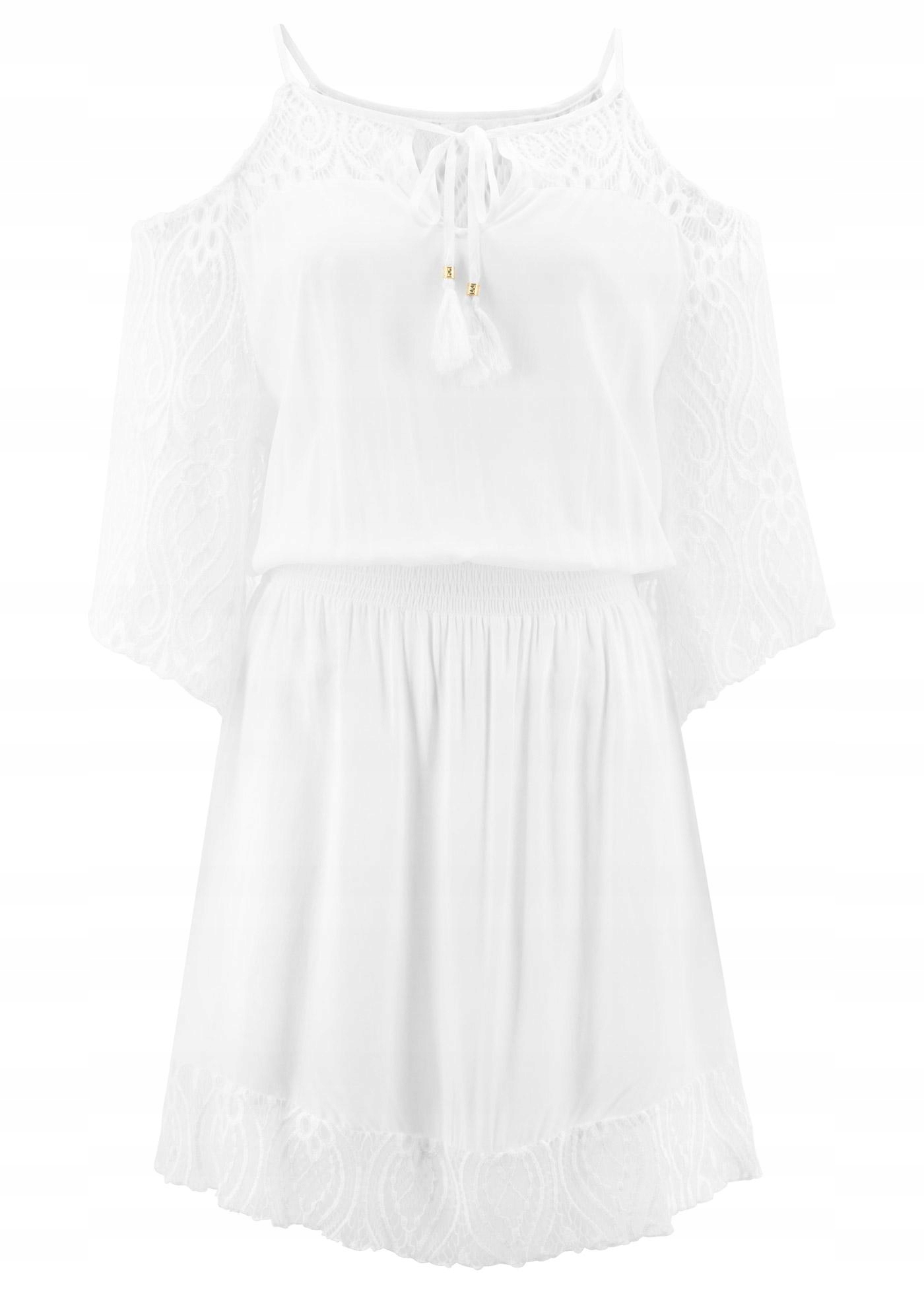 xdb Z PLAŻOWA SUKIENKA KORONKĄ 46