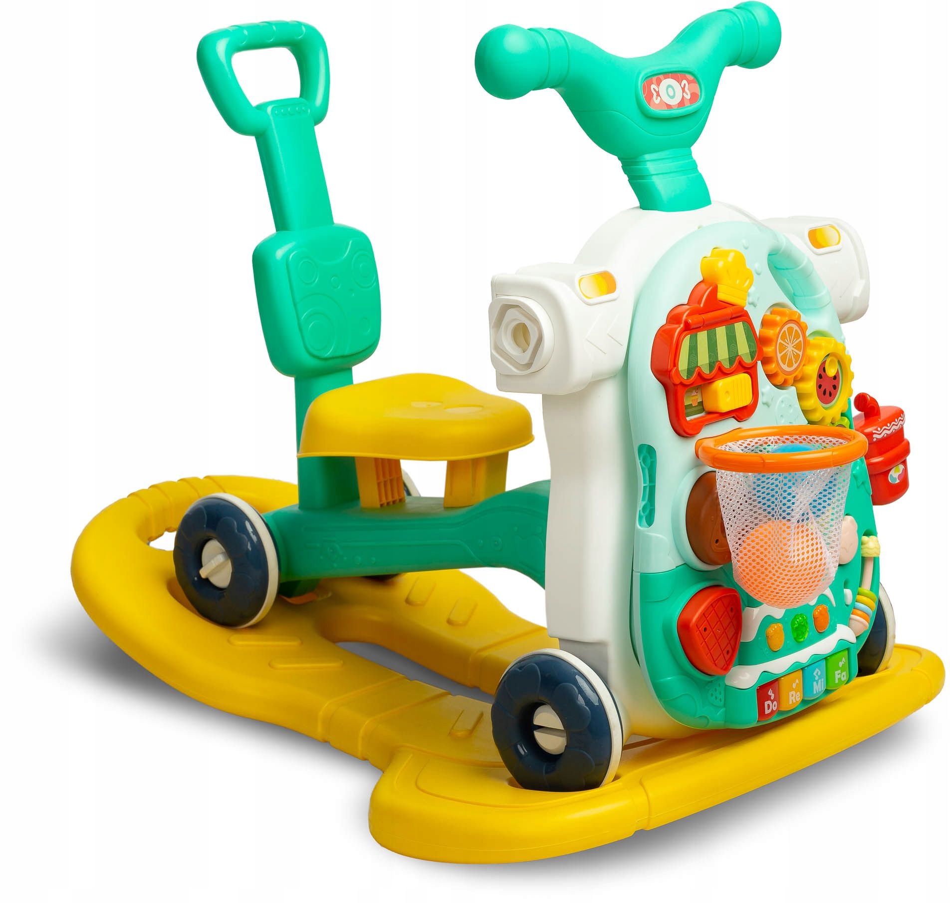 Wielofunkcyjny Chodzik Pchacz Jeździk Stolik 5W1 Dla Dzieci Edukacyjny