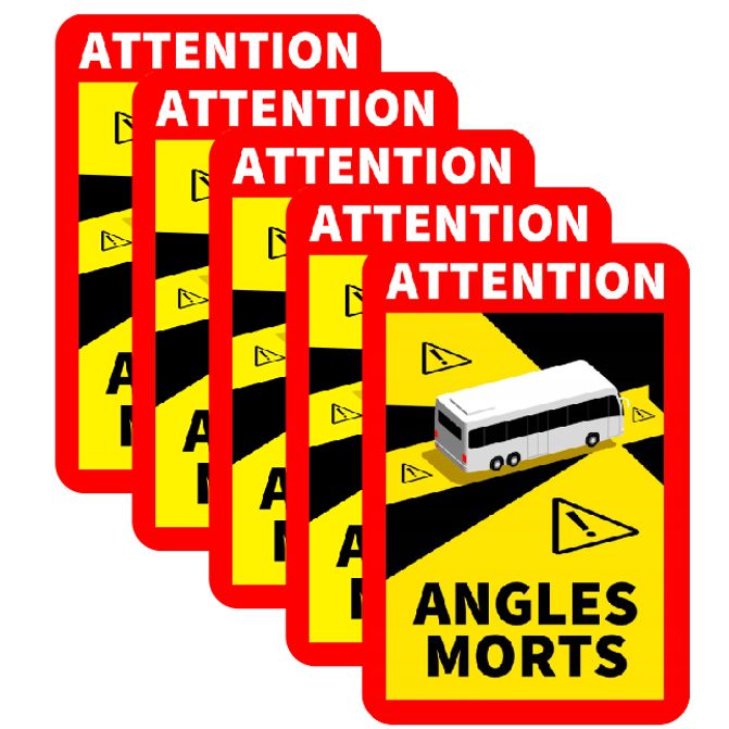 Слепые пятна наклейки ANGLES MORTS Bus комплект 5pcs