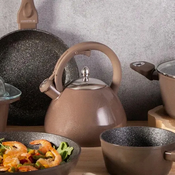 Konvice na indukční plyn nerezová ocel s píšťalkou Valdinox Explore 2.7 l