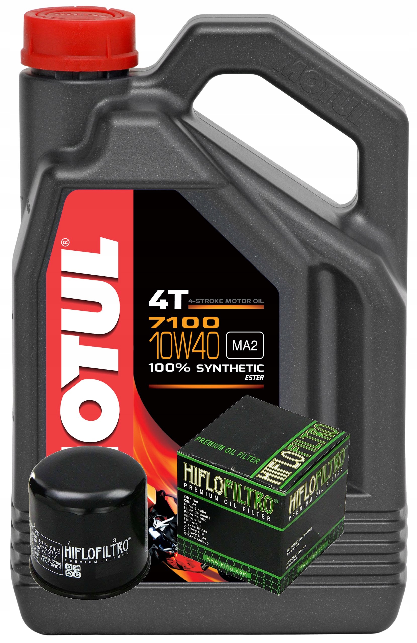 Motul 7100 4T Ester 10W40 MA2 4L Filtr