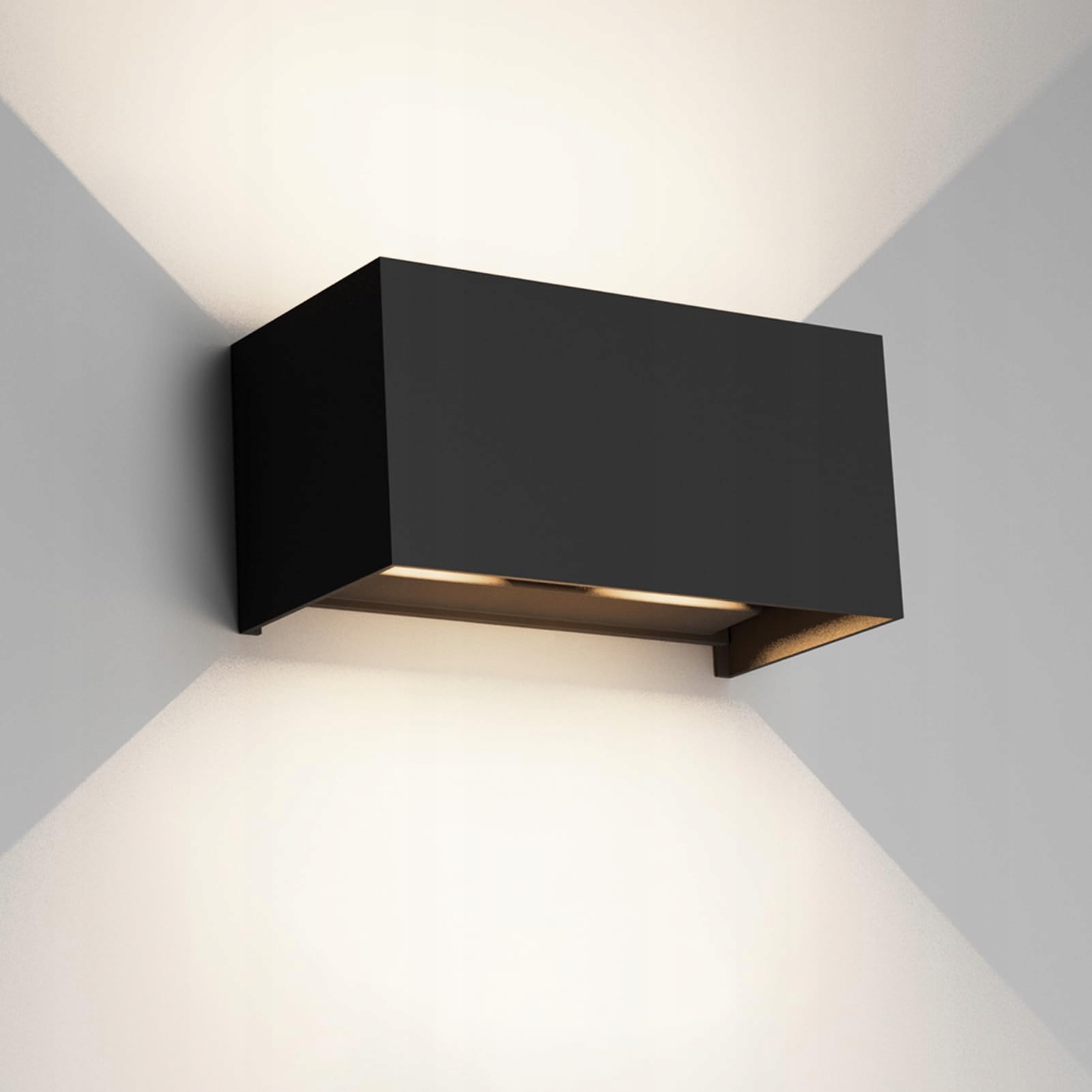 Zahradní nástěnné svítidlo Klighten černé, integrovaný Led zdroj, 24 W