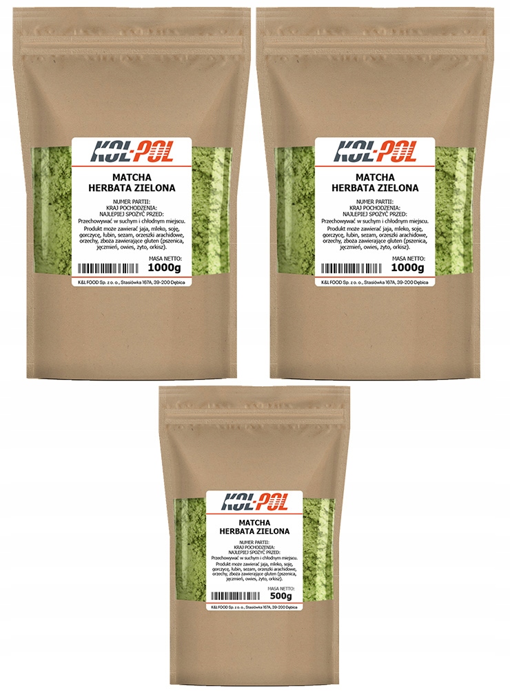 Levně Matcha Zelený Čaj 2,5 kg Denní přírodní mletý Kol-Pol