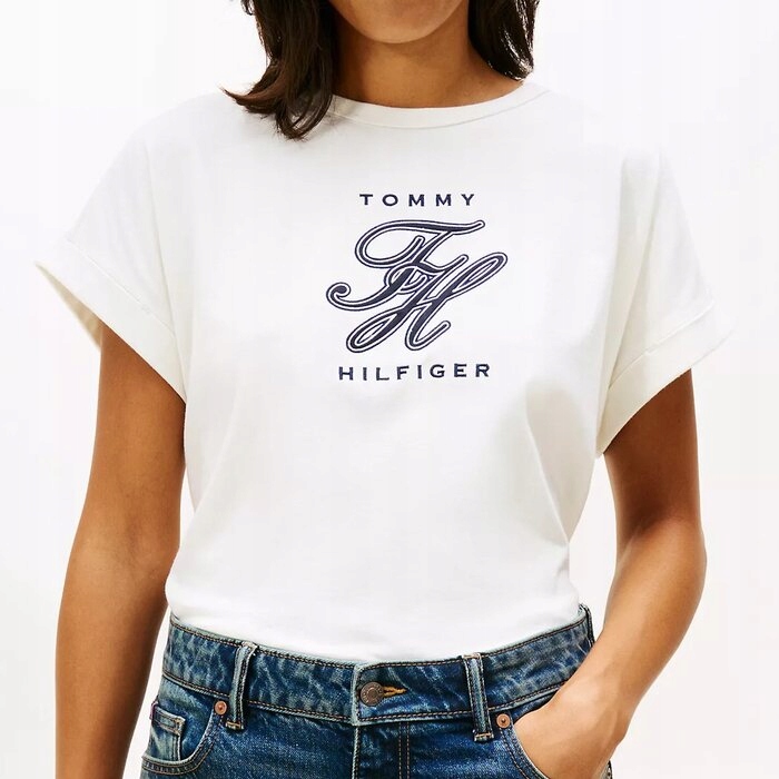 Tričko Tommy Hilfiger bavlněné bílé dámské L (nové)