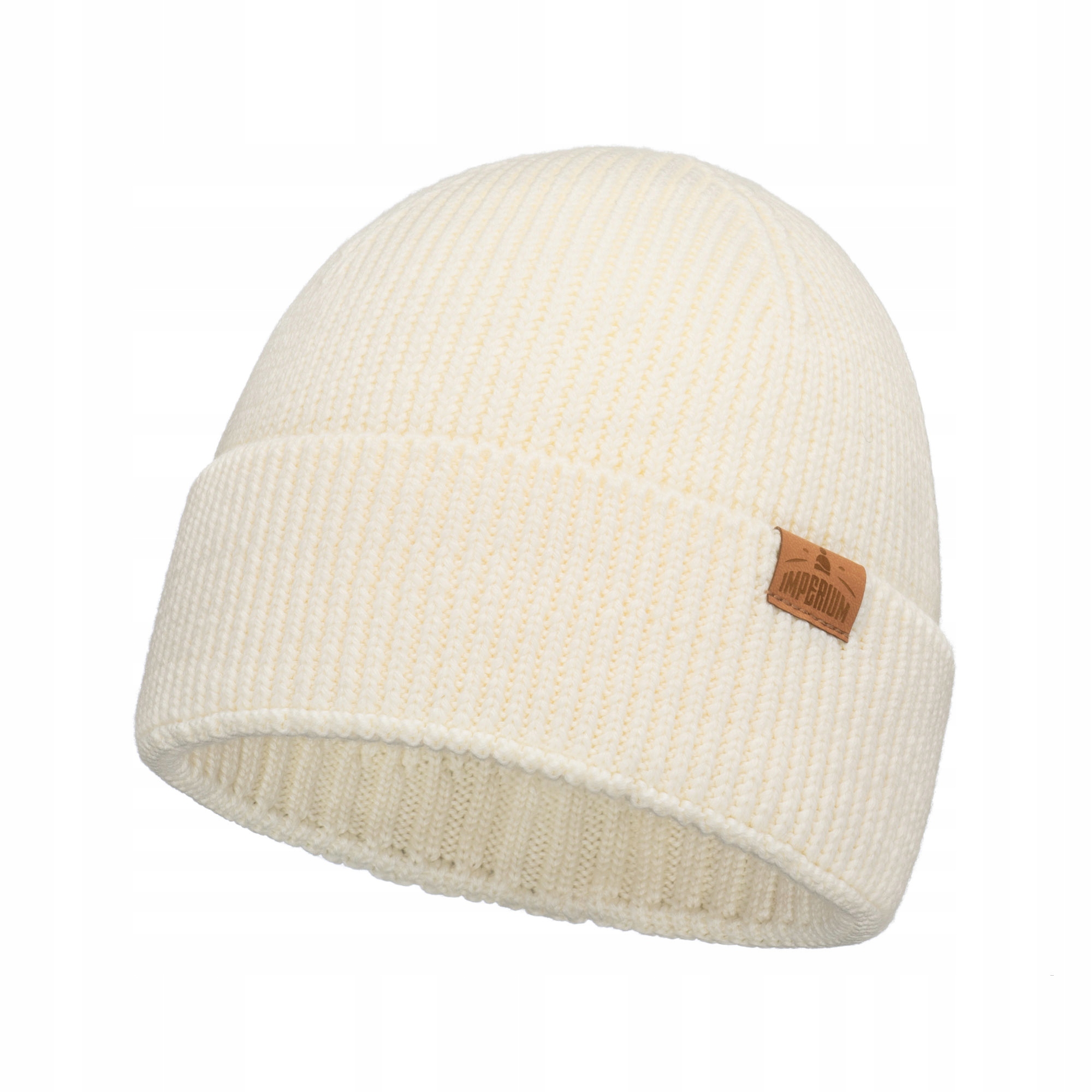 Czapka wełniana Merino dziecięca 50-54 Ecru