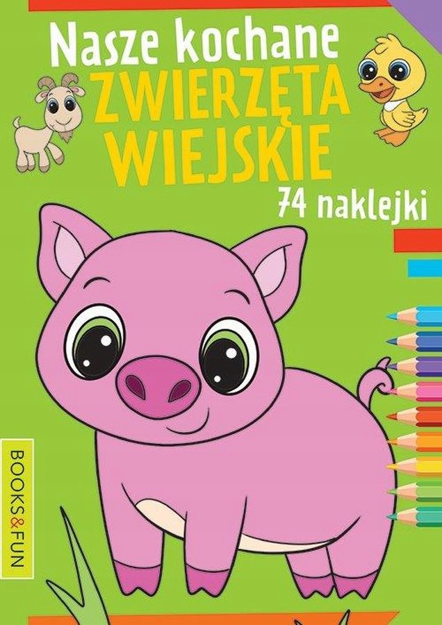 

Kochane Zwierzęta Wiejskie Kolorowanka 74 Naklejek