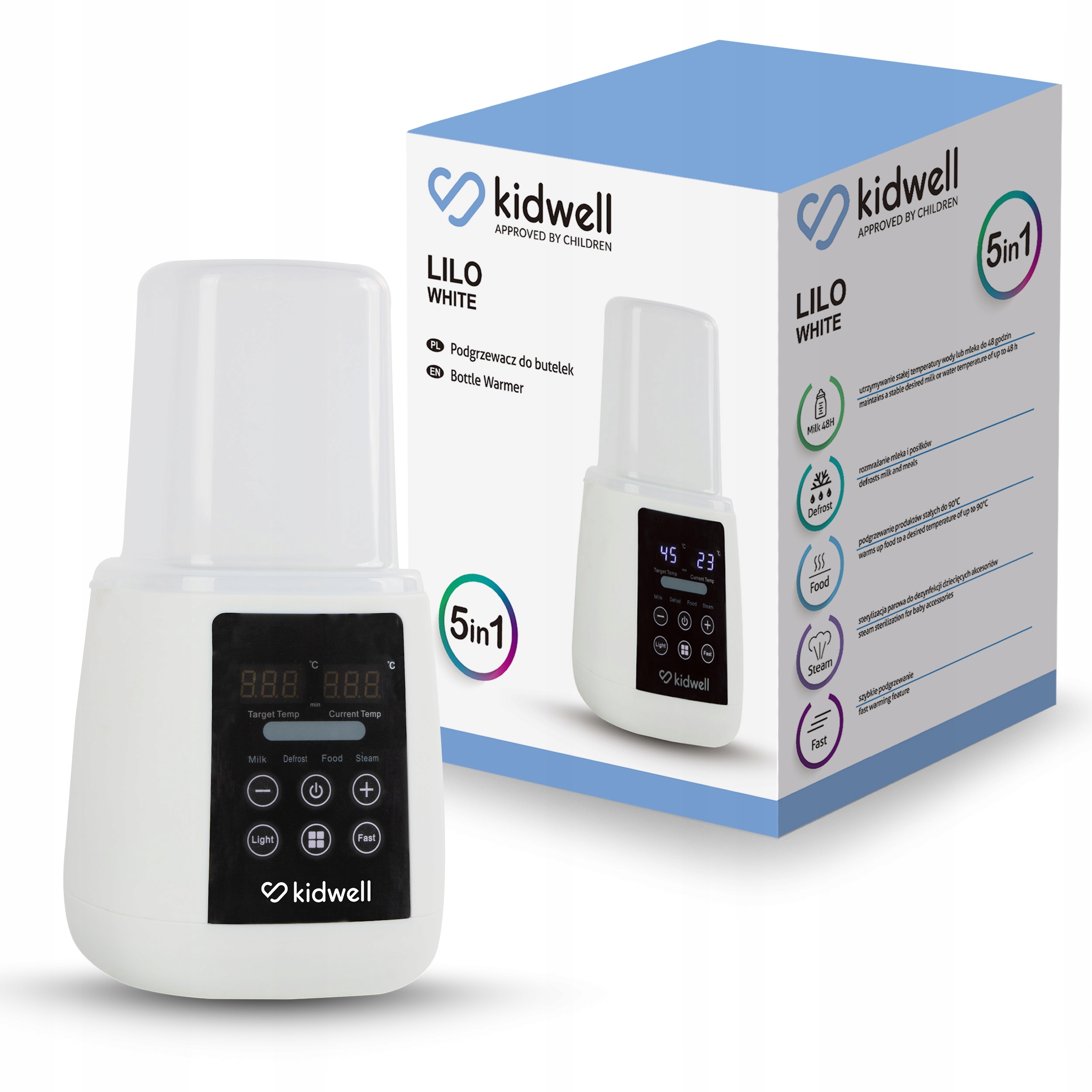 PODGRZEWACZ DO BUTELEK KIDWELL LILO 5W1 STERYLIZATOR ROZMRAŻANIE