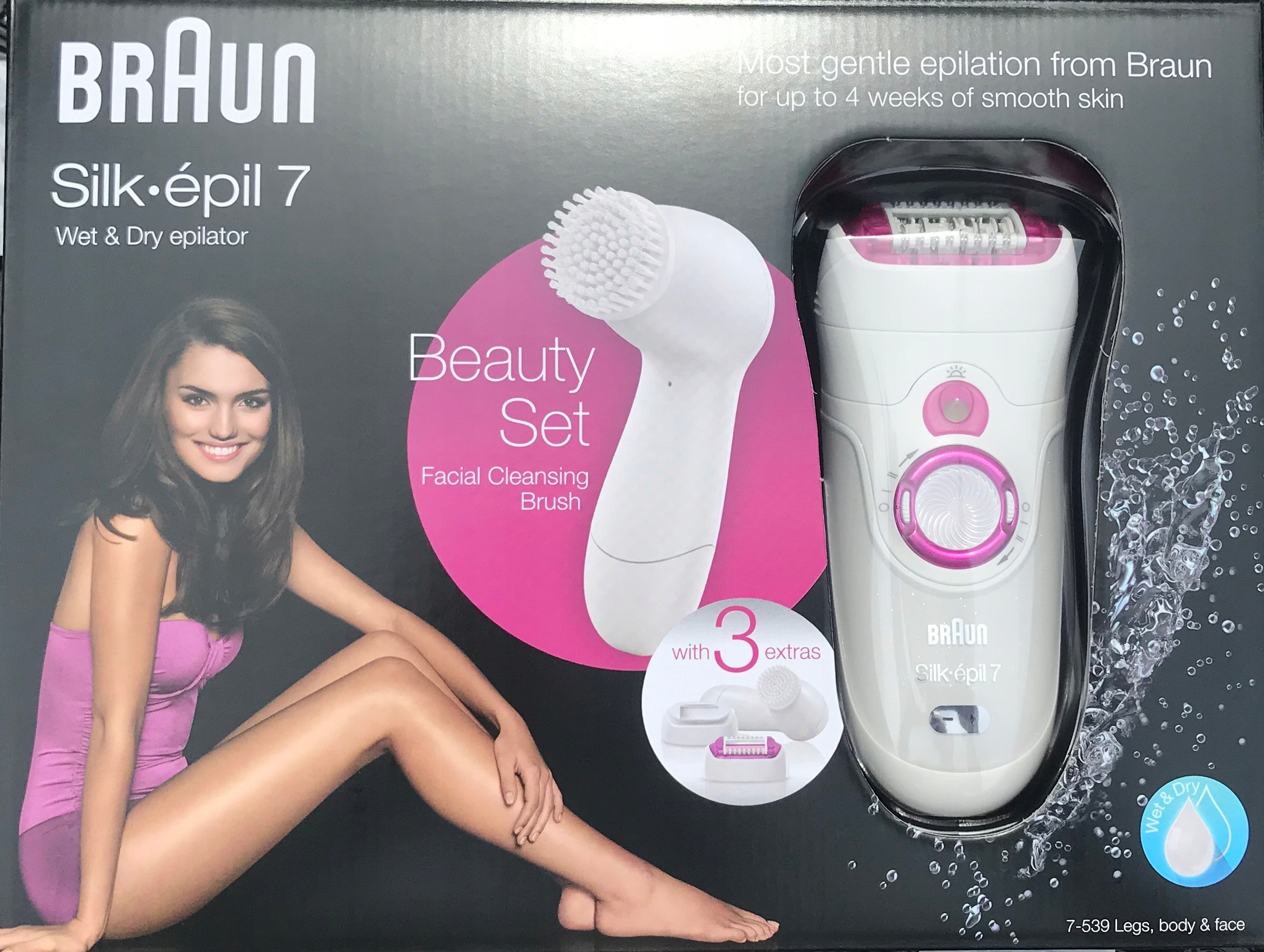 

Braun Depilator 7539 Silk Epil 7 WetDry 3 extras