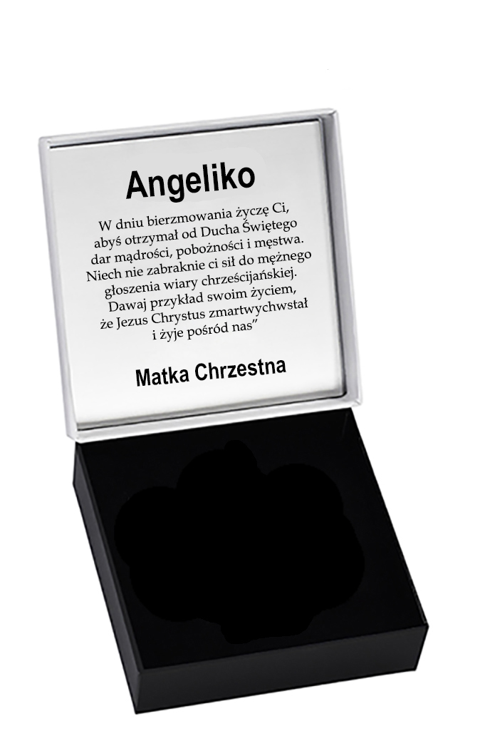 Naszyjnik Srebrny Duch Święty Łańcuszek Bierzmowanie Prezent GRAWER GRATIS Rodzaj Srebrne