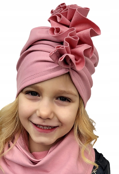 Czapka Turban Dla Dziewczynki Bawełna 52-55cm