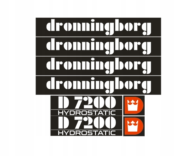 Samolepky s nálepkou Dronningborg D 7200 Hydrostatic