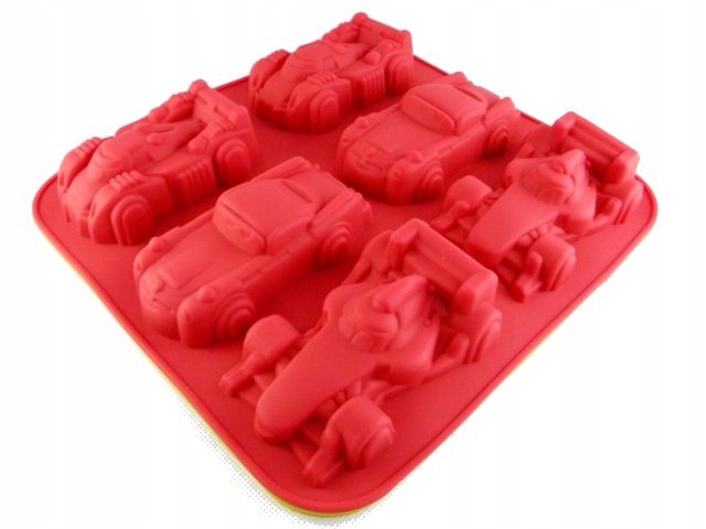 

Silikonowa Forma - Samochody Auta Sportowe - 6 szt