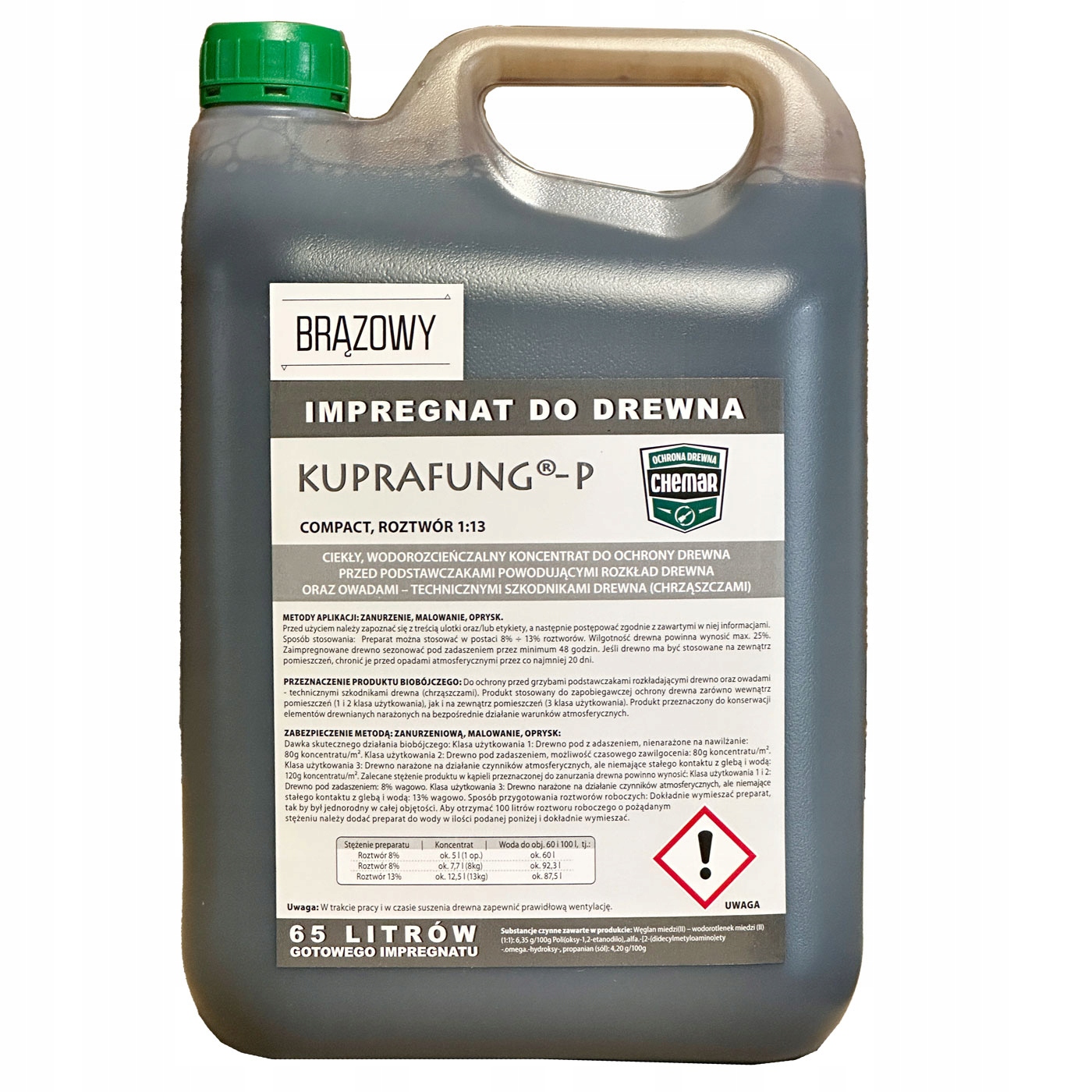 

Impregnat drewna konstrukcyjnego Brązowy konc. 65l