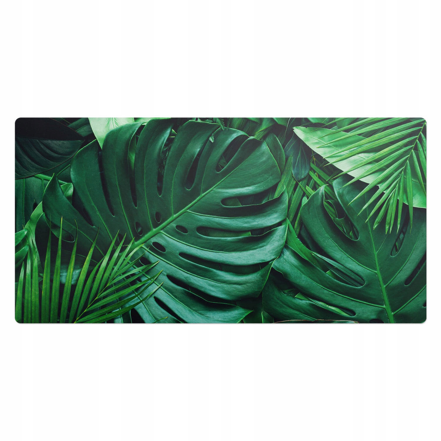 Protiskluzová podložka na psací stůl s motivem Exotické vzory listů 100 x 50 cm