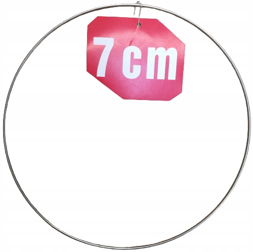 Srebrne kółko/obręcz do łapaczy snów/makram 7 cm