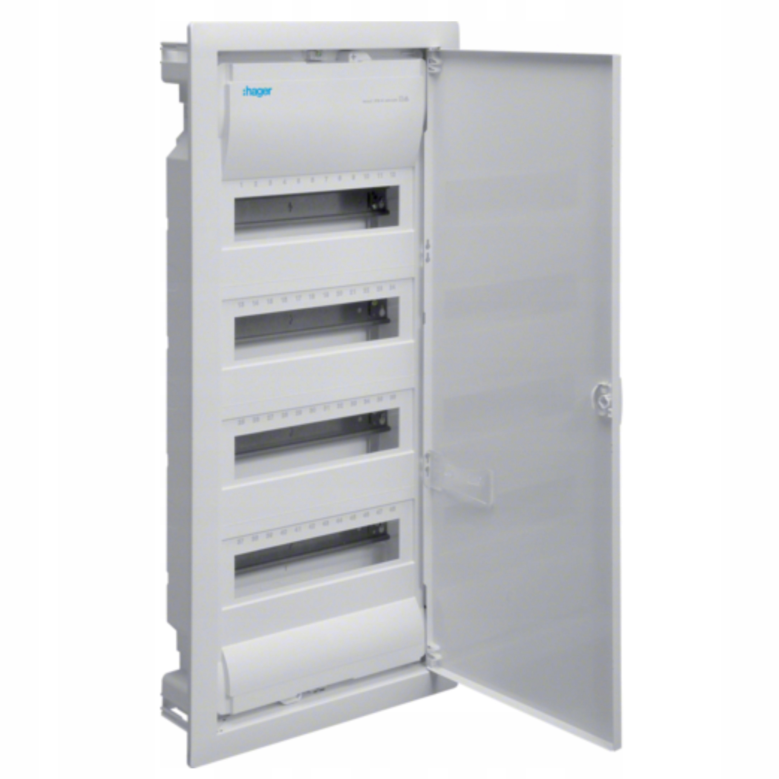 Podomietkový rozvádzač IP30 kl.II 48M/4x12 volta; VU48NE, Hager