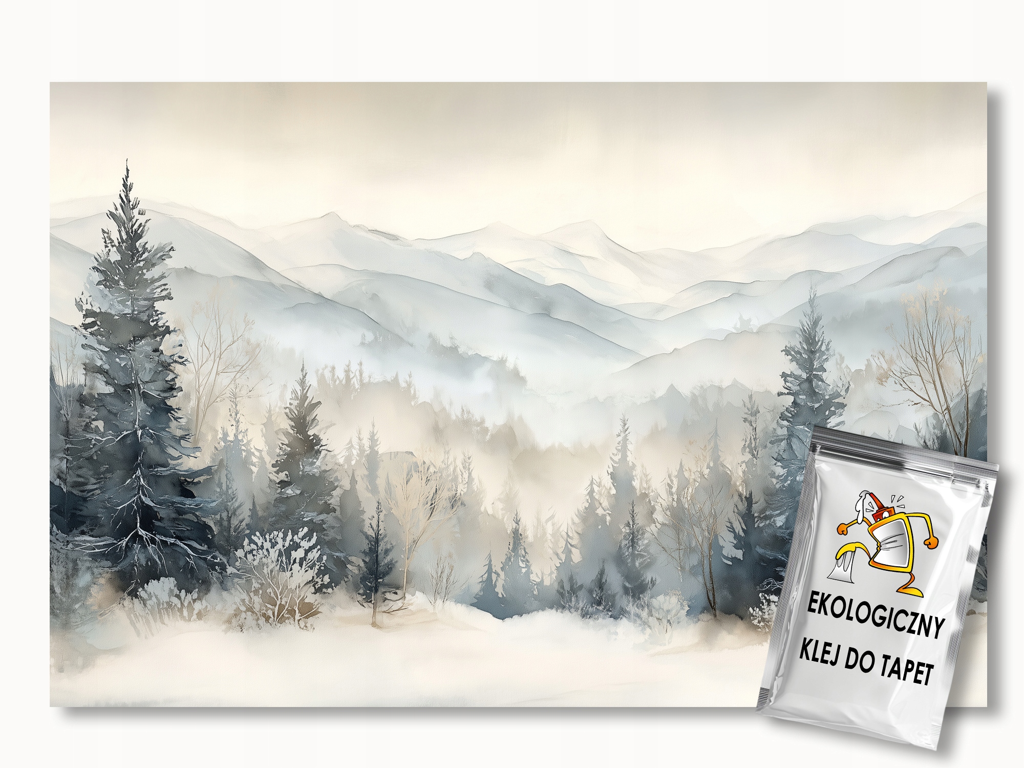 Fototapeta Flizelina Krajina Hory Les Stromy Smrky Mlha 300x280 155g