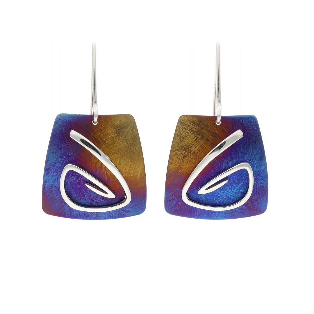 Náušnice titan ombre