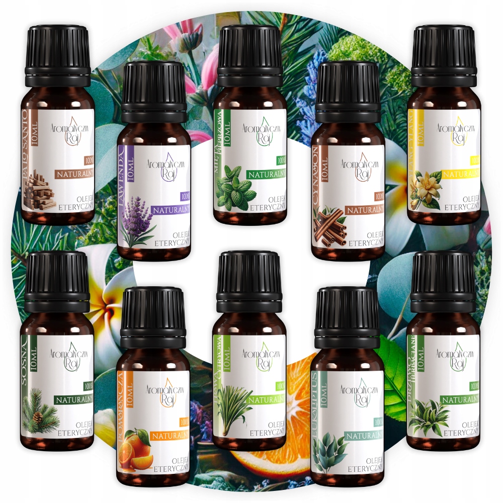Zestaw Olejków Eterycznych Olejki Na Start w Aromaterapii 10x10ml