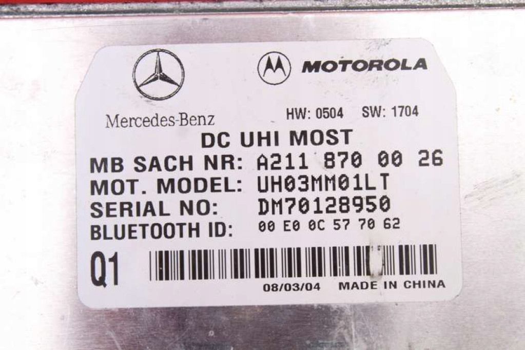 control unit module BLUETOOTH A2118700026 MERCEDES CLS C219 W219 04-08