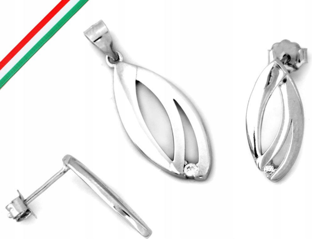 Stříbrný komplet šperků 925, prolamované mandle, exkluzivní vzor jako dárek