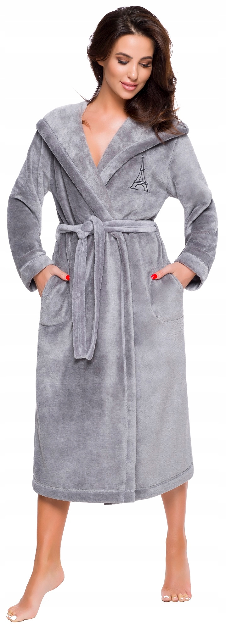 EIFFLA DŁUGI PUCHOWY DAMSKI SZLAFROK PODOMKA 3XL Marka L&L