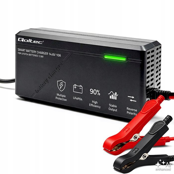Ładowarka Qoltec do LiFePO4 12V 10A Pf 0.9