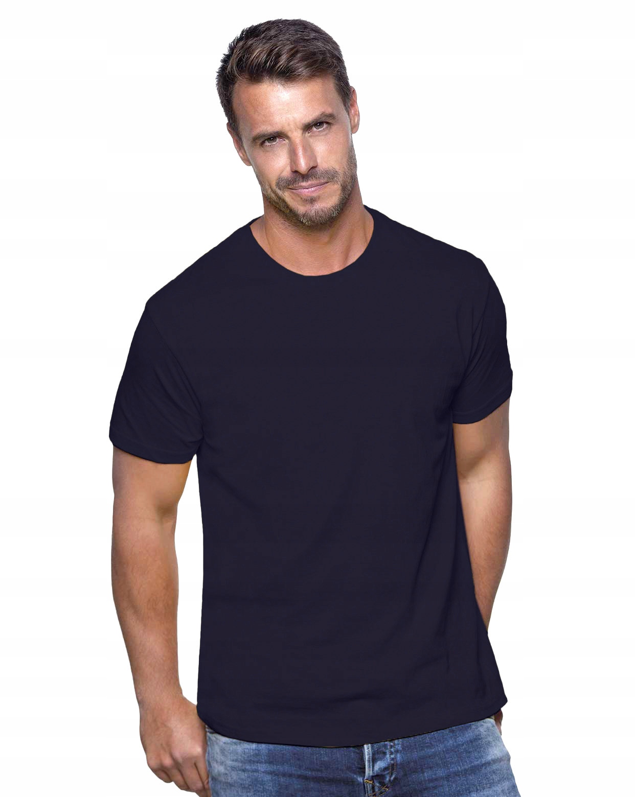 

T-shirt Męski 100% bawełna Jhk Ocean granat 2XL