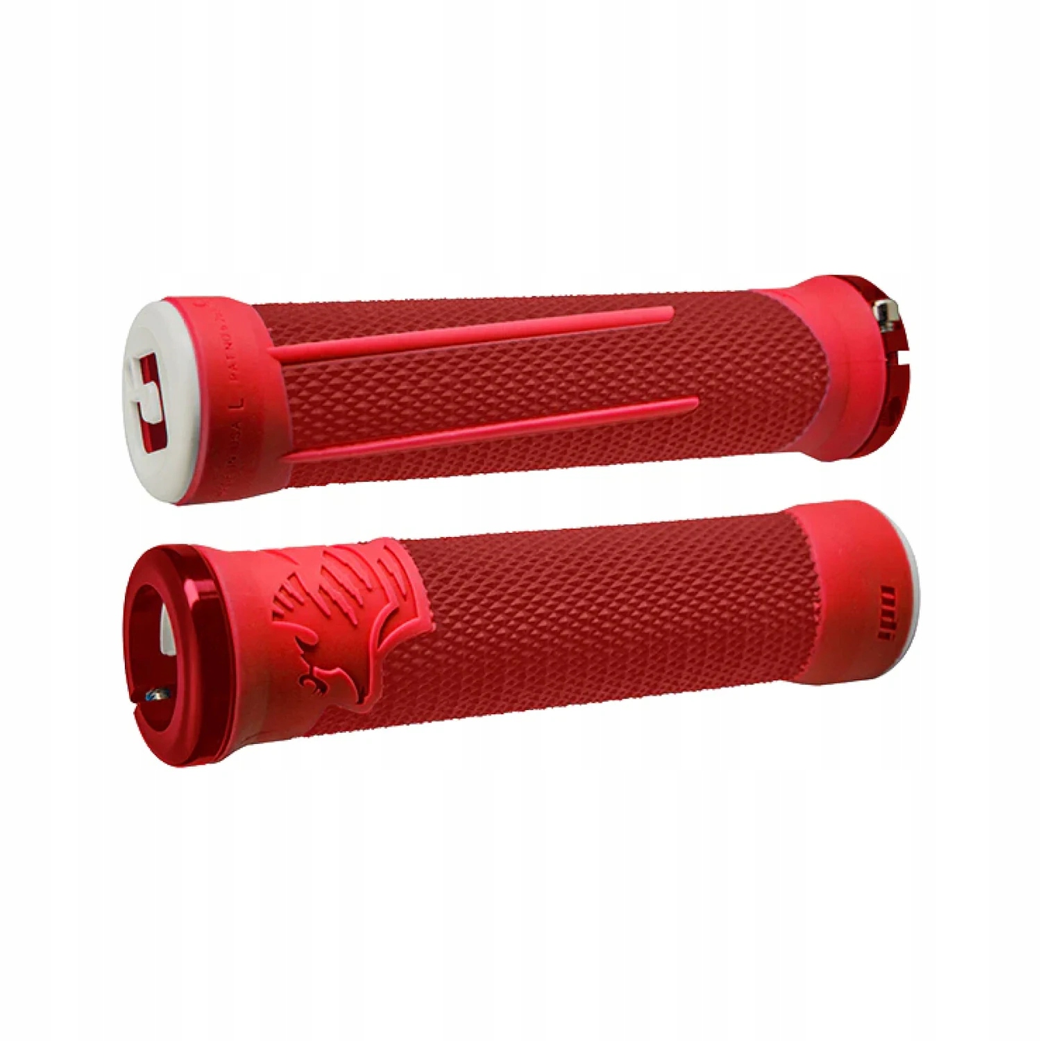 Gripy na kolo Odi Mtb AG2 Signature lock-on 2.1 červené, ohnivzdorné 135 mm