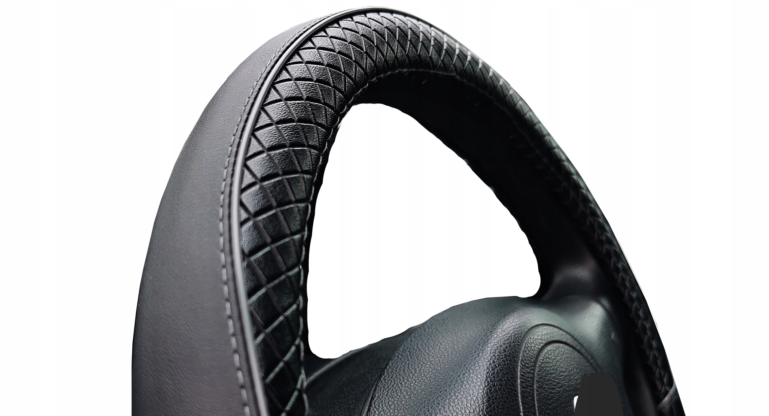 

Pokrowiec na kierownice czarny Premium 37-39 cm