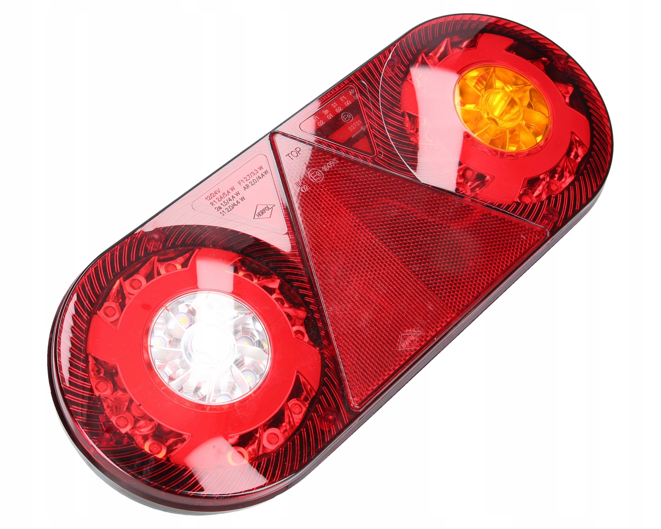 Led kombinovaná zadní lampa s pravým trojúhelníkem pro přívěs 12/24V Stella