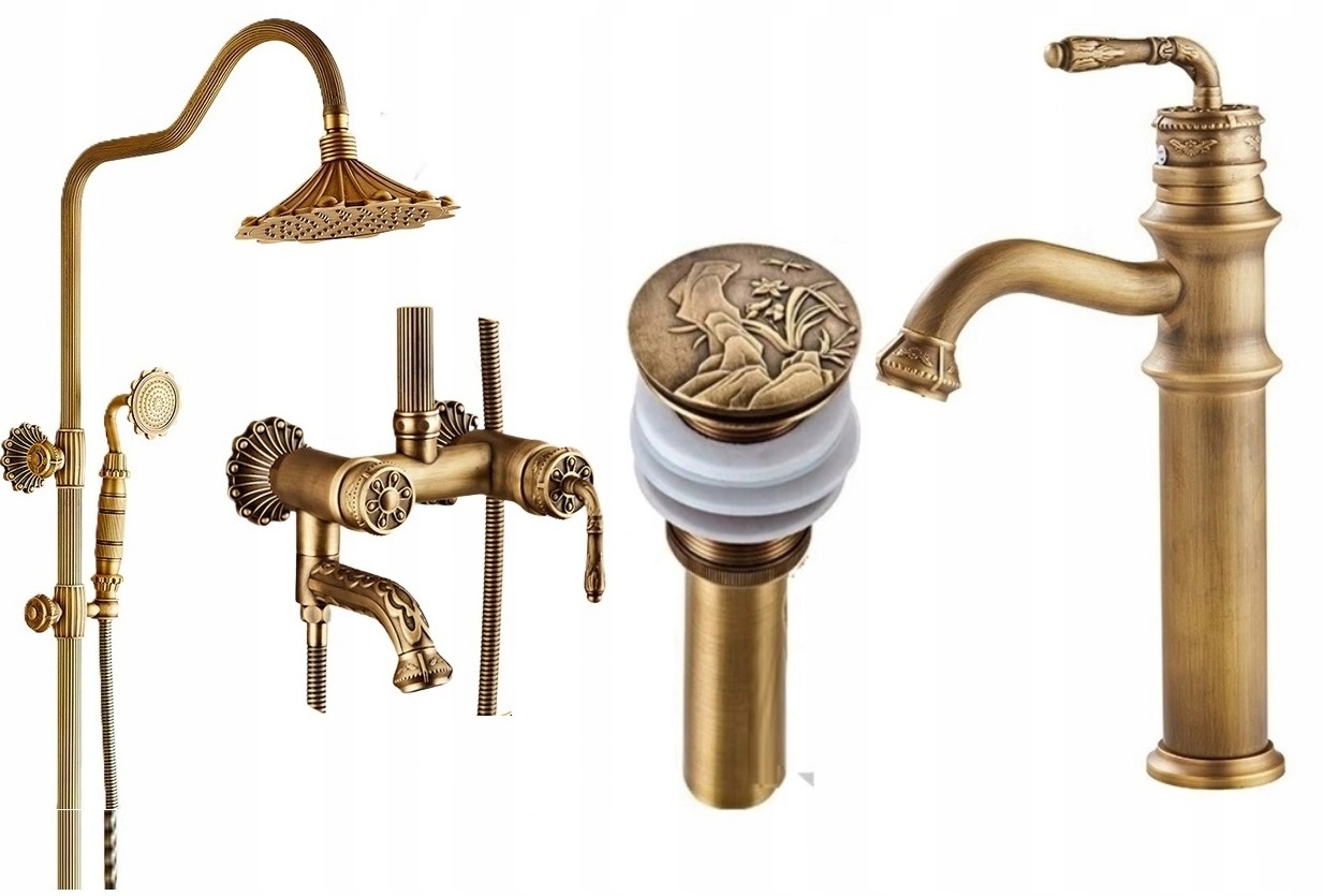 Kúpeľňová sprchová batéria Old Retro Mosadz Master