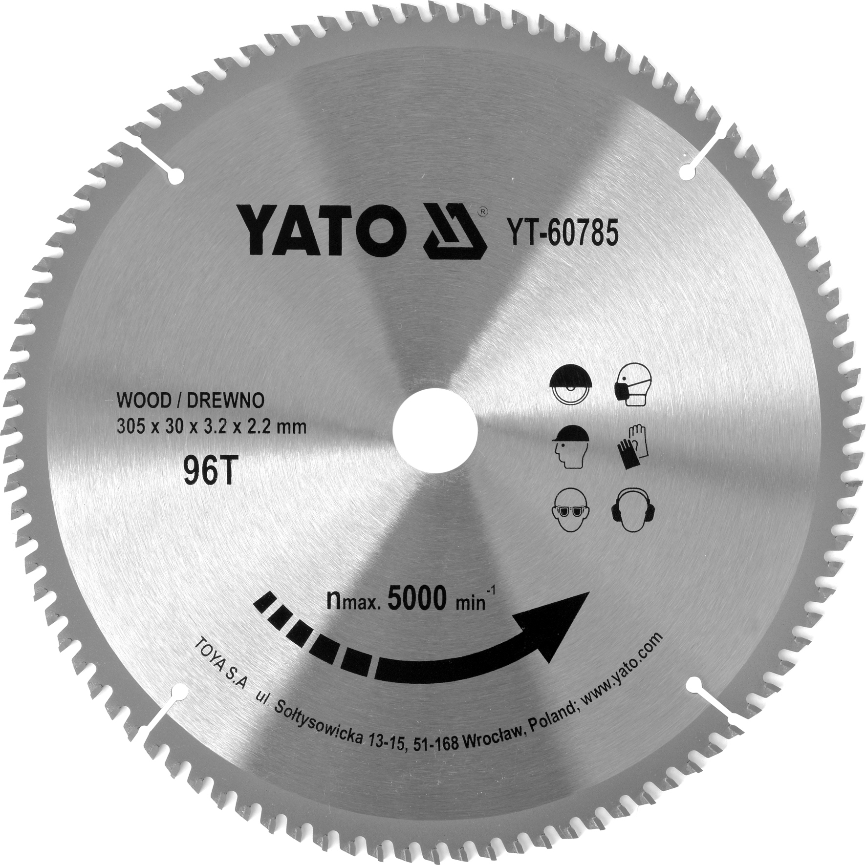 

Tarcza Do Drewna Widiowa 305 x 30 mm 96T Yato