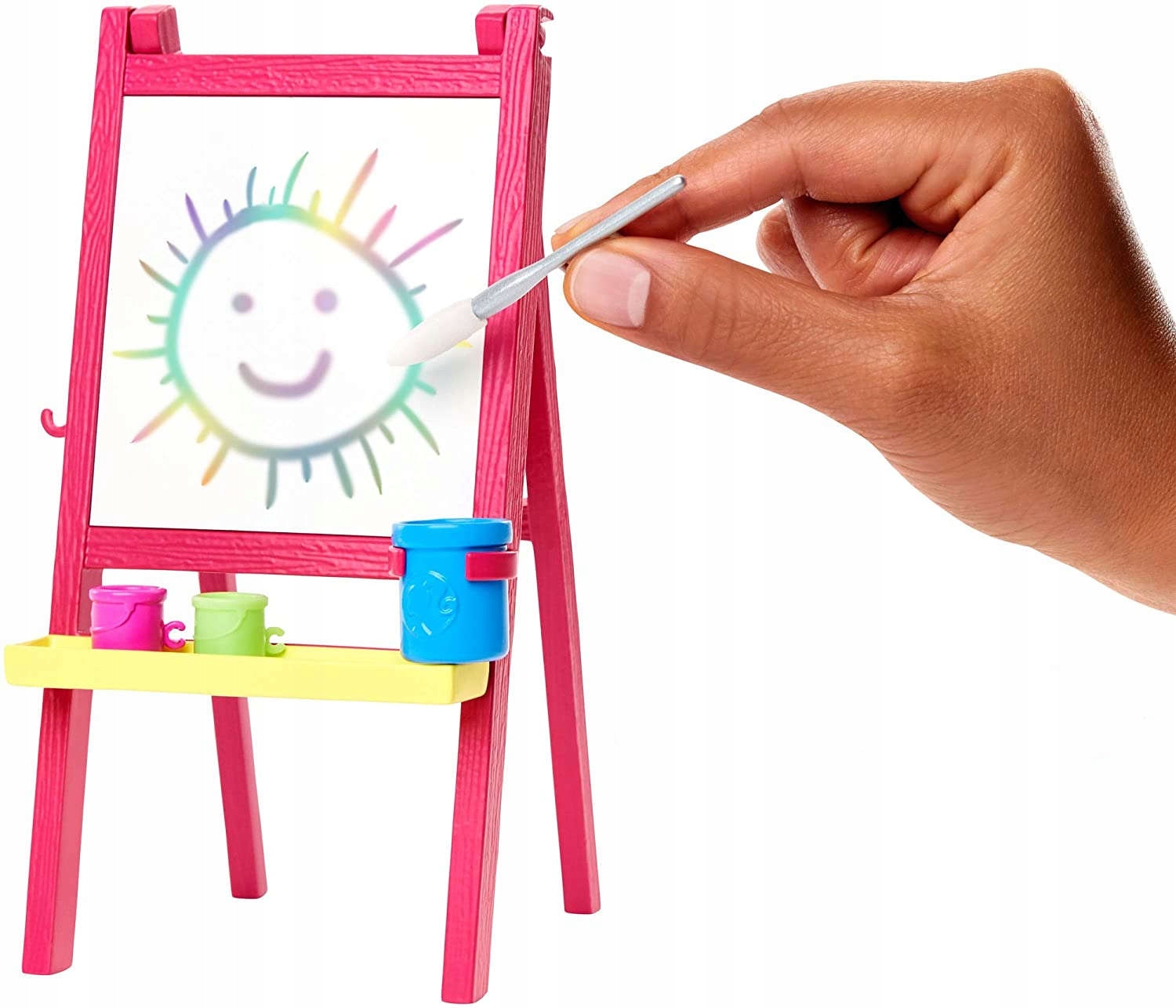 LALKA BARBIE NAUCZYCIELKA PLASTYKI SZTALUGA PĘDZEL Seria I can be