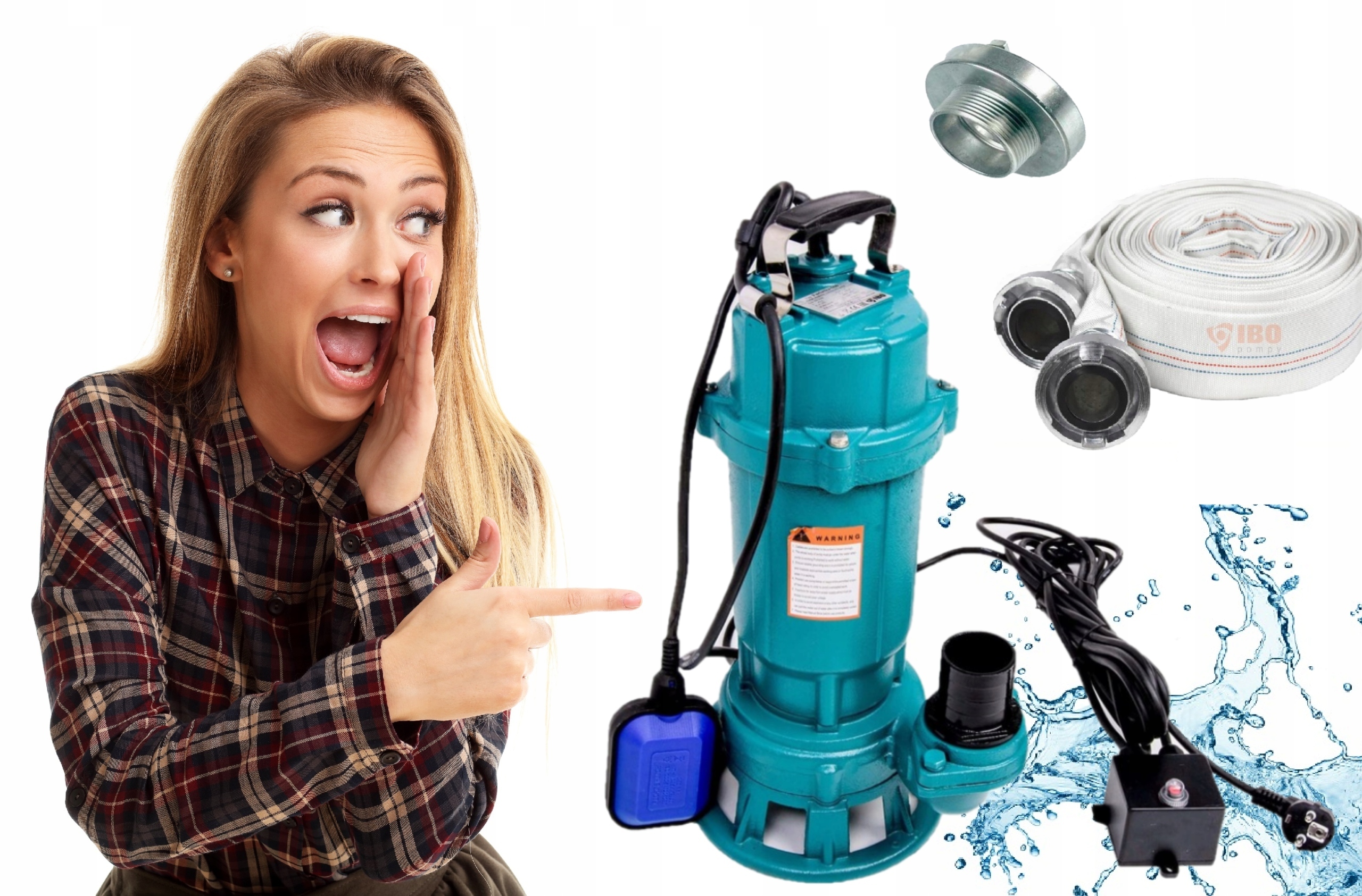 Ponorná Pumpa Furiatka 1100 Do Žumpy, Hadica, Nástavce