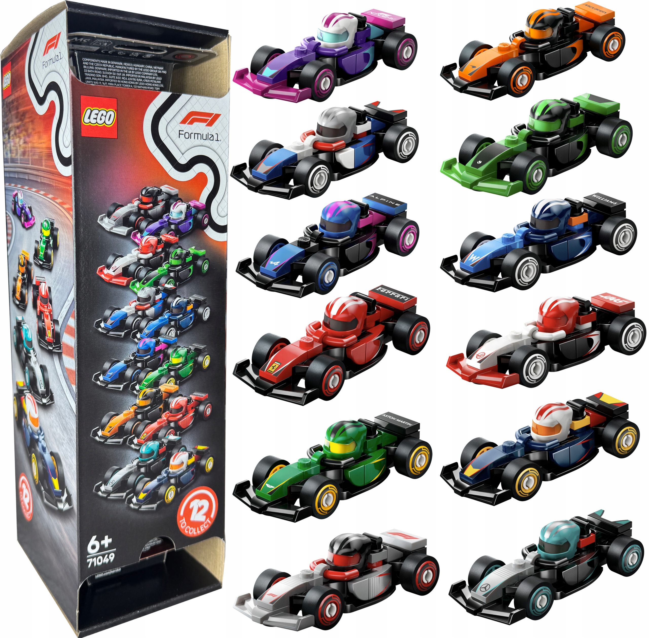 Lego Minifigures Seria 71049 Kolekcjonerskie Bolidy 12 Sztuk 1 Komplet