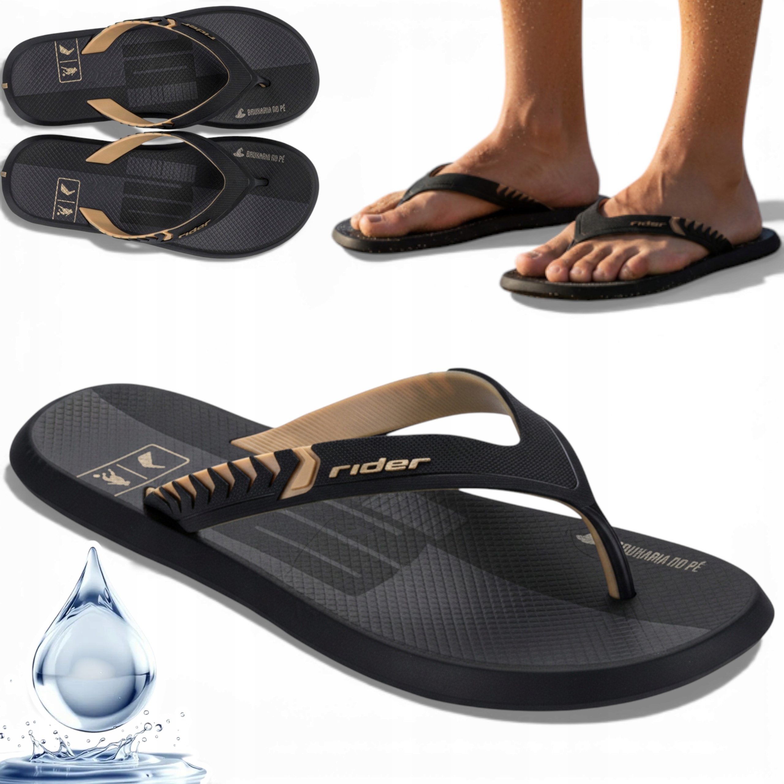 47 Rider Pánské žabky do bazénu plážové protiskluzové nazouváky gumové žabky