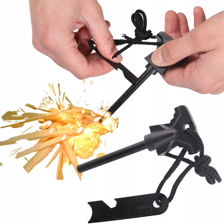KRZESIWO MAGNEZOWE DO ROZPALANIA OGNIA LIGHT MY FIRE XXL SURVIVAL ZAPALNICZ Kod producenta XXL czarne