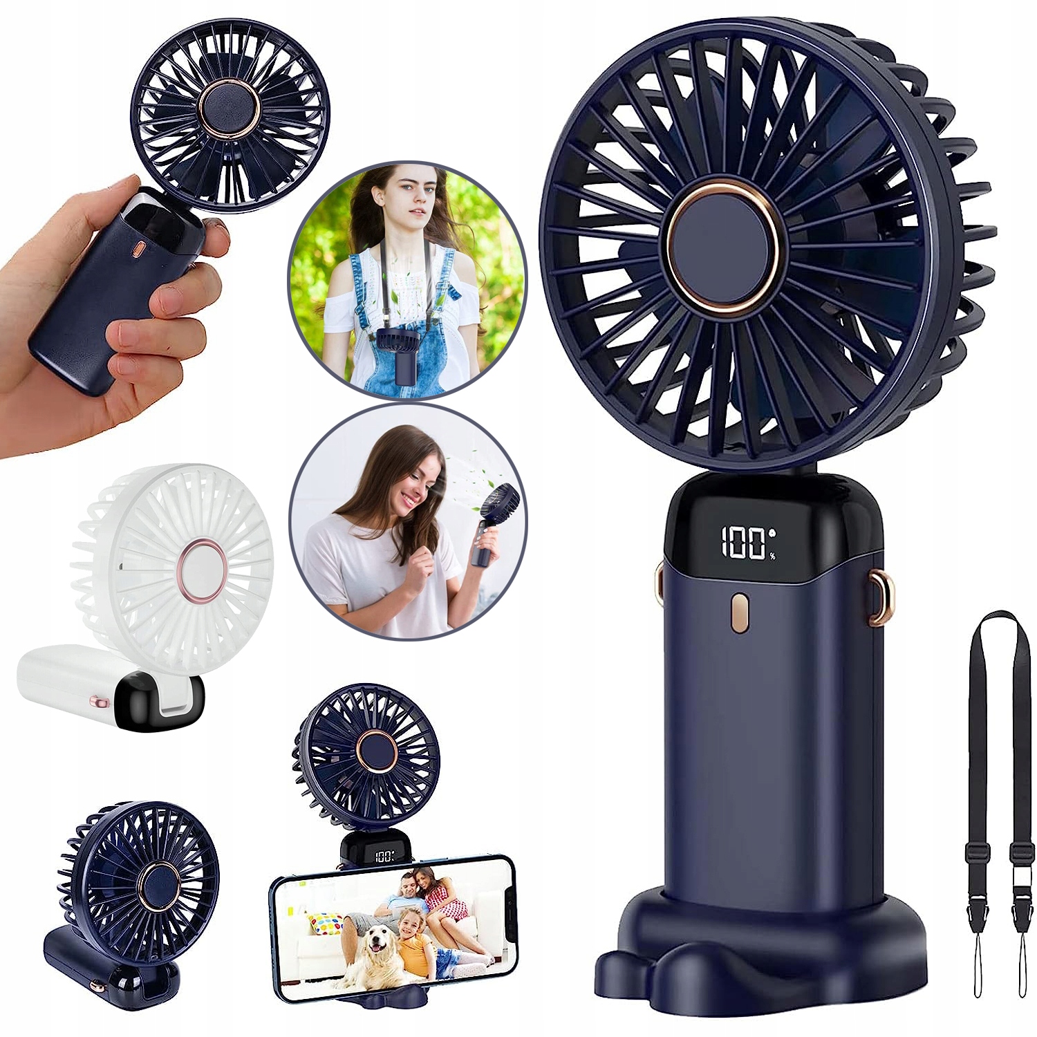 PRZENOŚNY WENTYLATOR RĘCZNY, MAŁY WENTYLATOR STOŁOWY NA ZEWNĄTRZ, WEWNĄTRZ