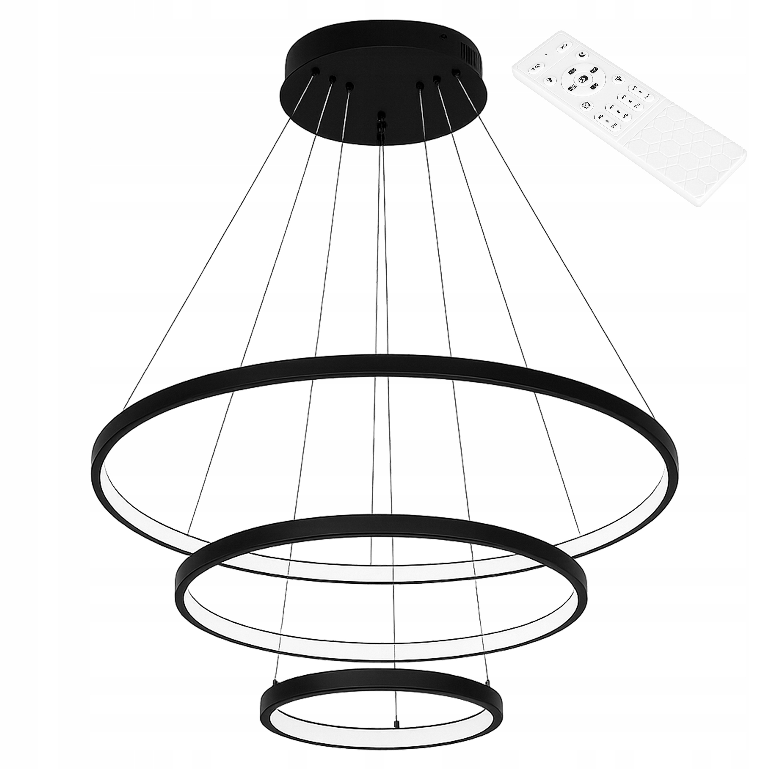 Závesná stropná lampa luster Ring Led Stropné Svietidlo Ø60 cm 3000-6500K moderný
