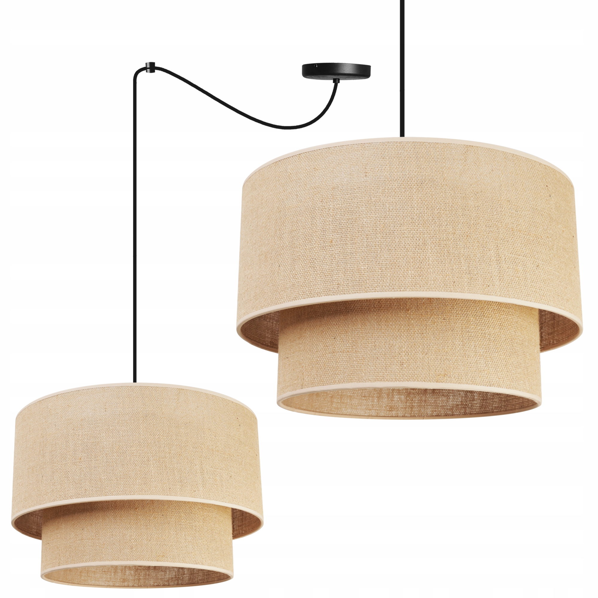 Závesná Lampa Luster Tienidlo Boho Juta 40 CM Pavúk Nad Stôl Moderný