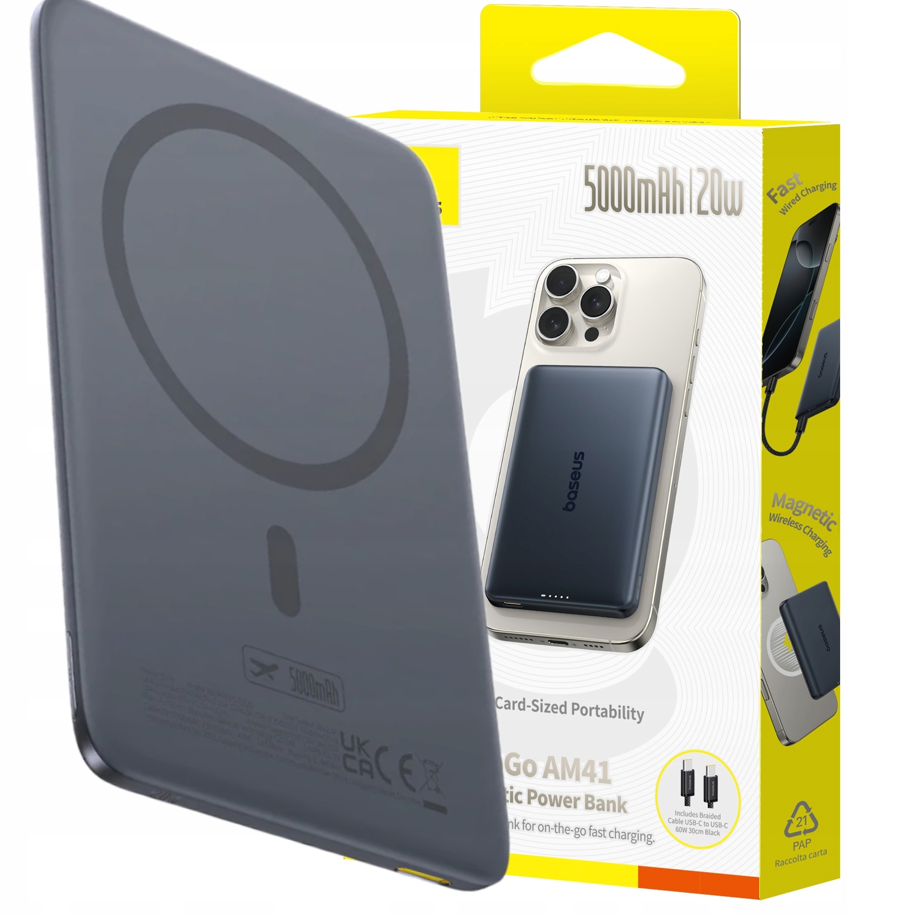 Baseus PicoGo AM41 20W Magnetická Powerbanka 5000mAh Cosmic Black…